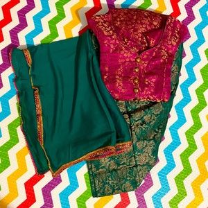 Pure brochette fabric , punjabi salwar suit